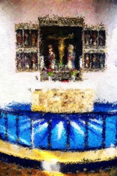 Alter in Grejs Church Impressionist Digital Painting