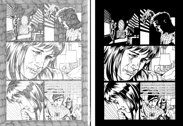 Inking practice over Deodato pencil