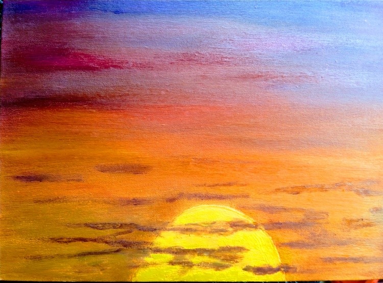 Sunset.