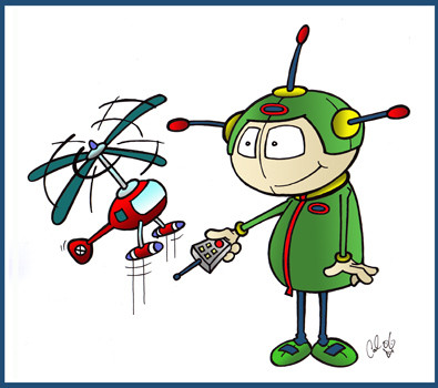 Little Guy and Toy Choppa