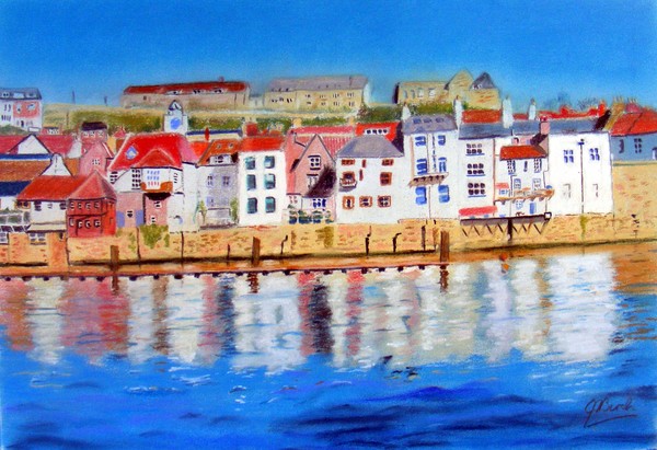 Whitby in bright winter sun