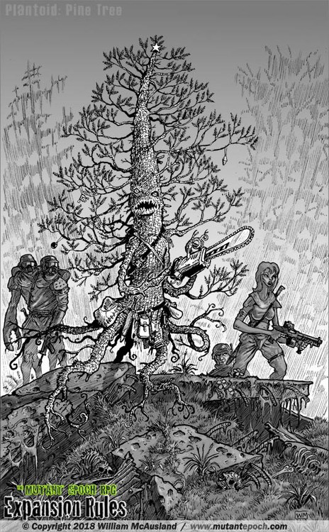 Plantoid Pine with Chainsaw