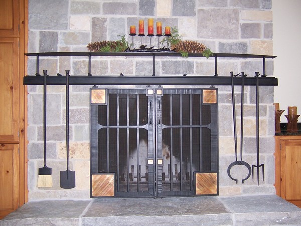 Fire Screen with Tools