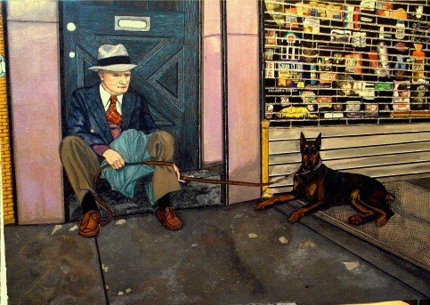 Man with Dobie