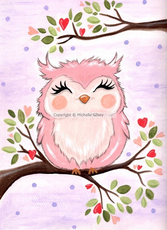 Pink Owl Lovey