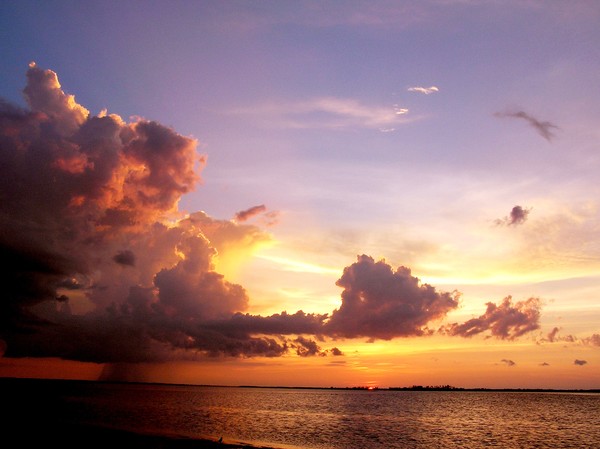 Sunset shower