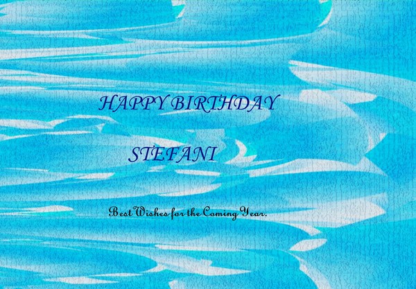 Happy Birthday Stefani