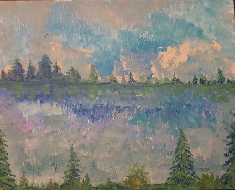 Pond and Trees