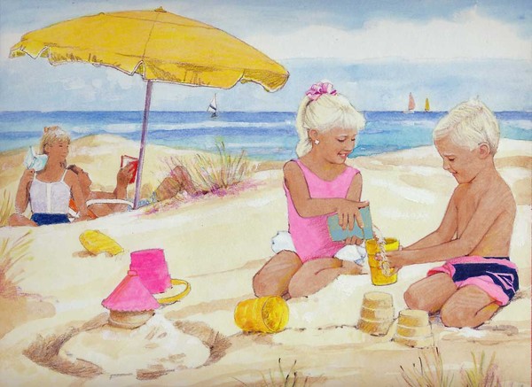 building sandcastles