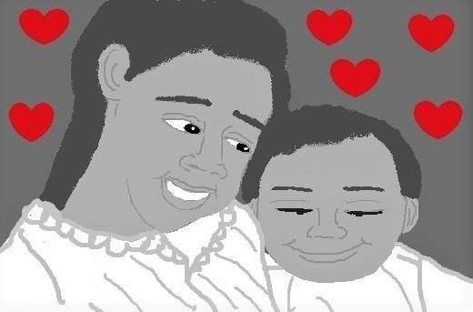 A Mother With Her Son