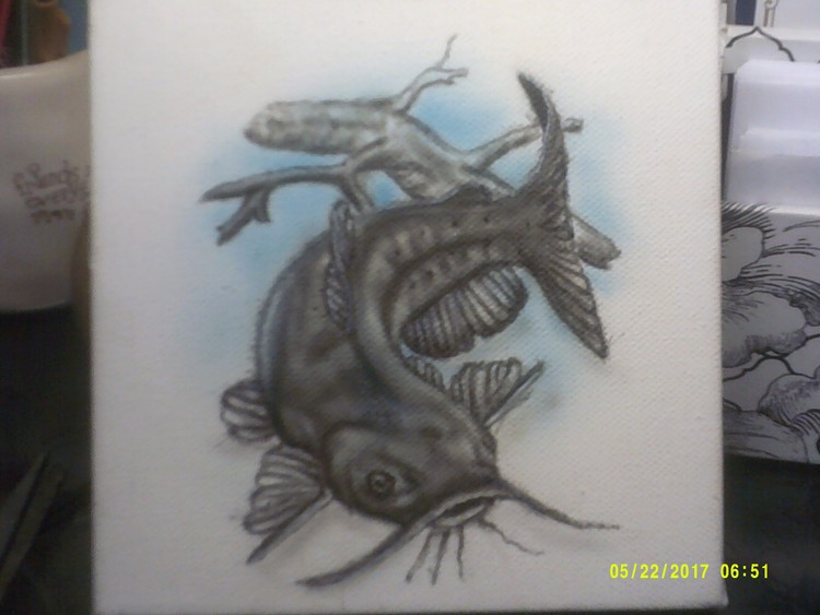 catfish on canvas