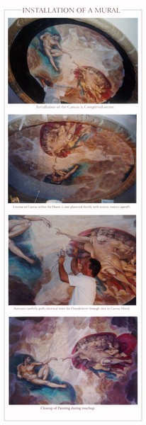 Mural Installation for Ceiling of Mansion.
