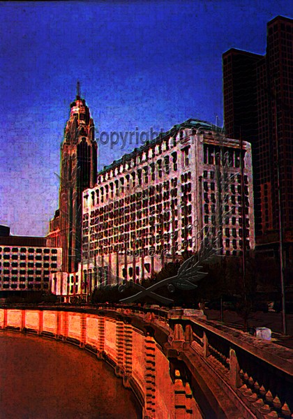 Ohio Waterfront City Biuldings