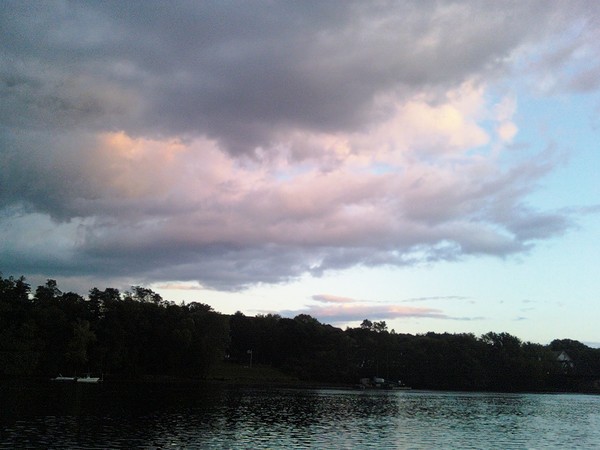 sky over river