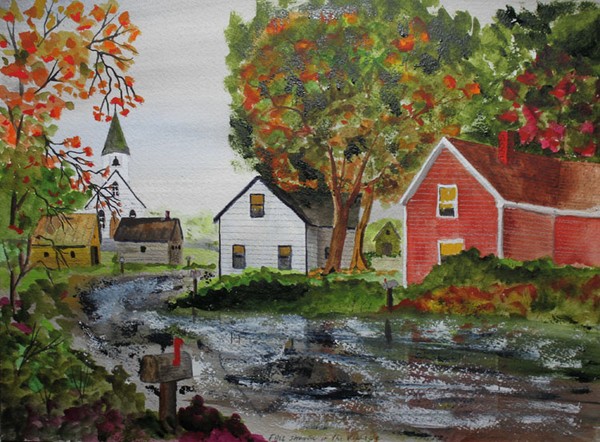 Fall Shower in the Village