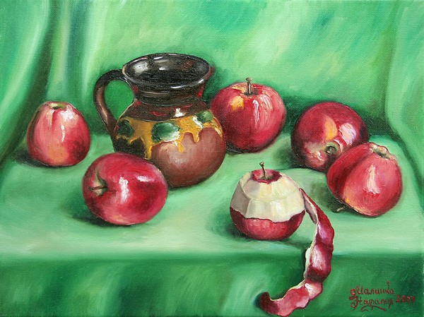Red Apples with a Mexican cup
