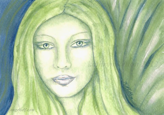 Green Mermaid painting