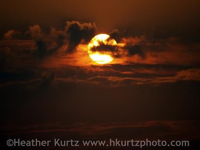 Sunset thru the clouds