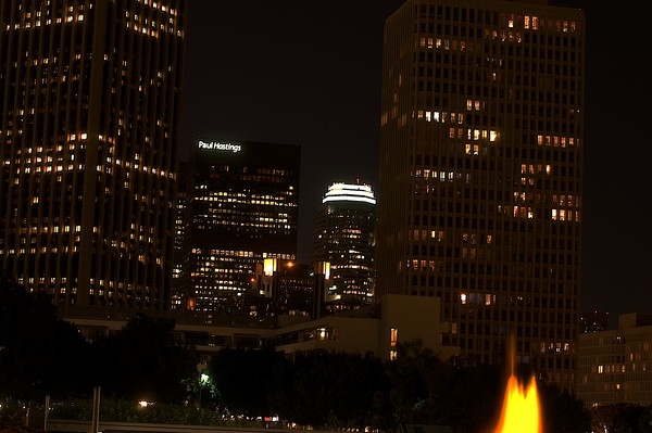 Downtown Los Angeles at Night in HDR