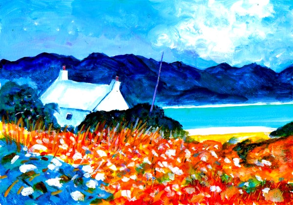 SCOTLAND, ISLE OF SKYE, LONE CROFT by FRED SEGA