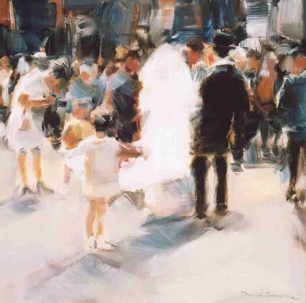 Bruiloft 60 x 60 cm oil on linen