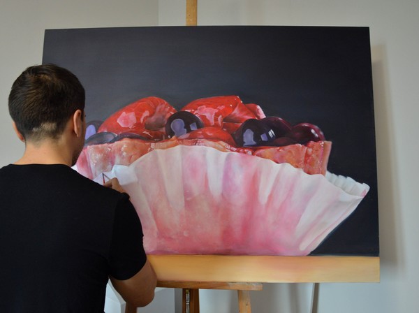 Cake with rassberries