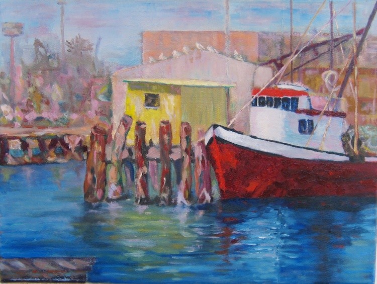 Sunny day in harbor