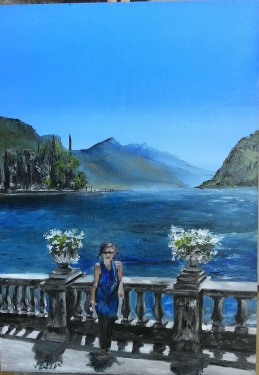 ragazza sul Lago di Garda