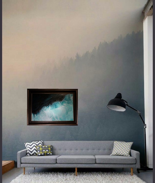 Landscape Oil Painting, Living Room Decor, Large W