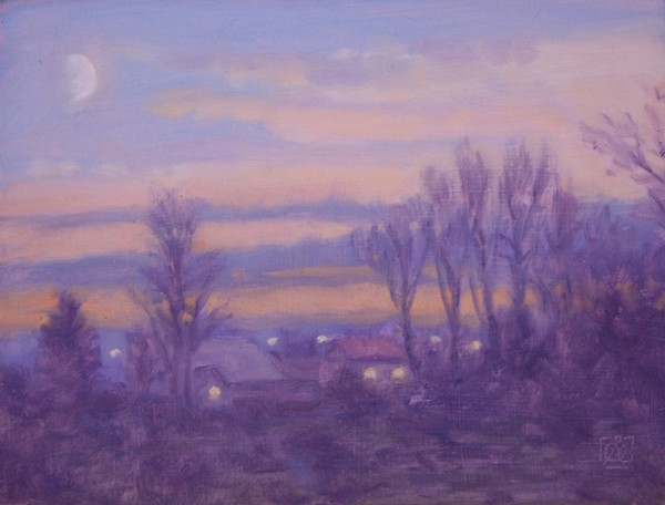 Sun and Moon at Dusk