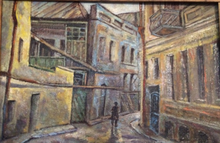Duma street, blue house