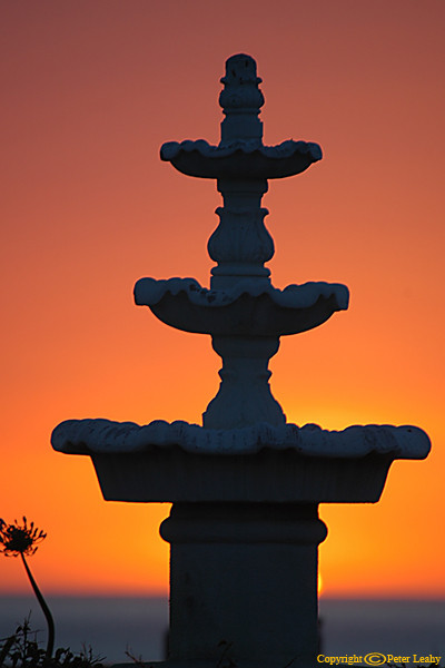 Fountain In The Sunset