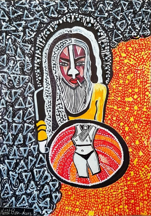 Women talking about their careers. Modern artist Mirit Ben-Nun