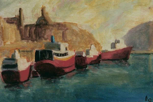 Red maltese boats