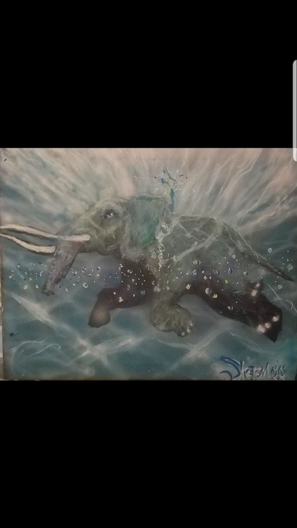 Swimming elephant #2  