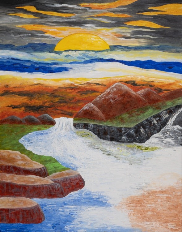 rushing water