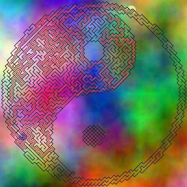 Solving the Yin-Yan Maze