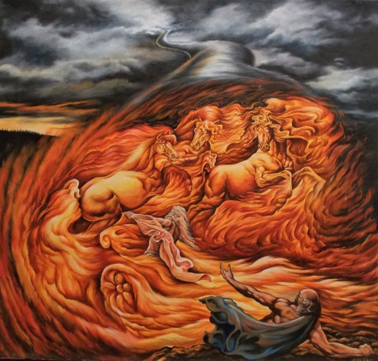 Elijah taken in the Whirlwind