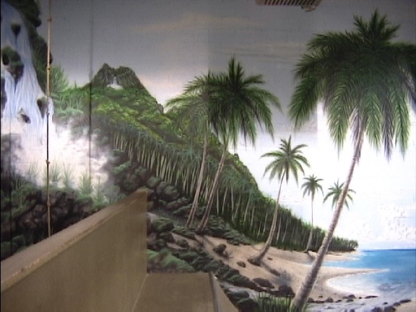 close up beach scene
