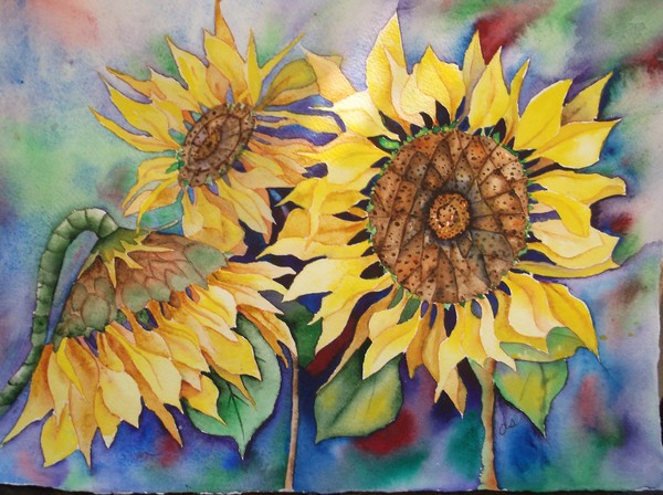 Summer Sunflowers By Dianna Simms 