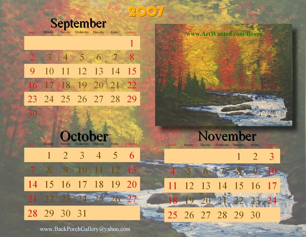 September Calendar 2007