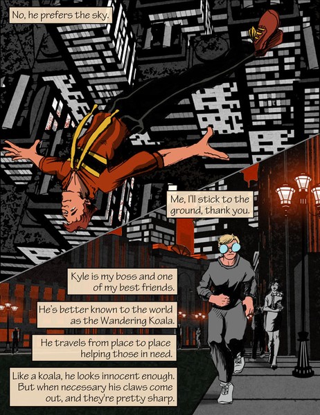 Floating over the city