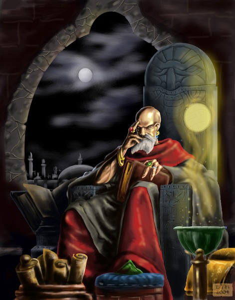 Wizard in contemplation