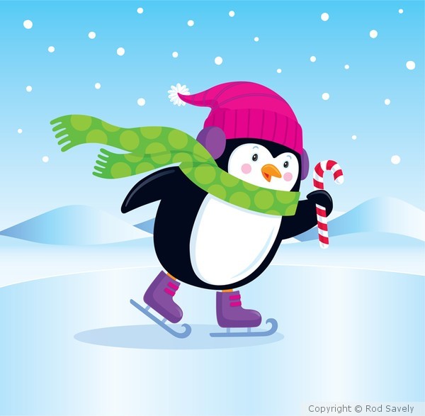 Ice Skating Penguin