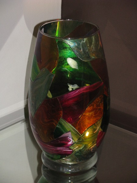 Tall Mosaic Vase