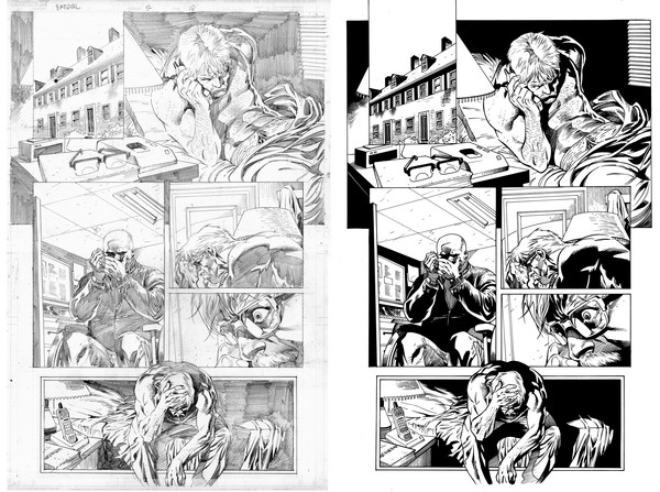 Inking practice over Ardian Syaf pencil