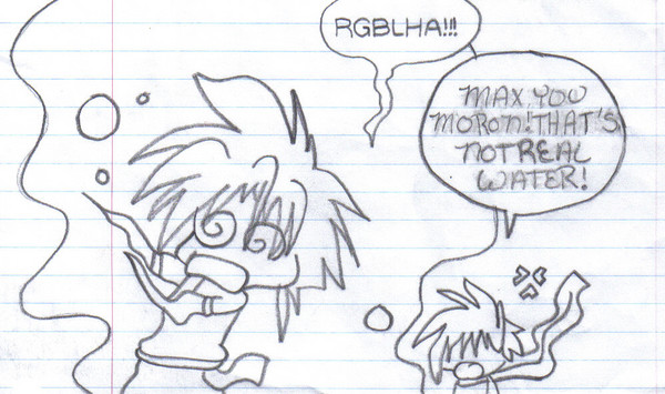 Max drowning and Kai yelling