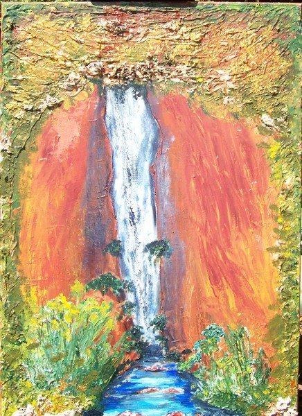 Abstract Australian Outback Waterfall
