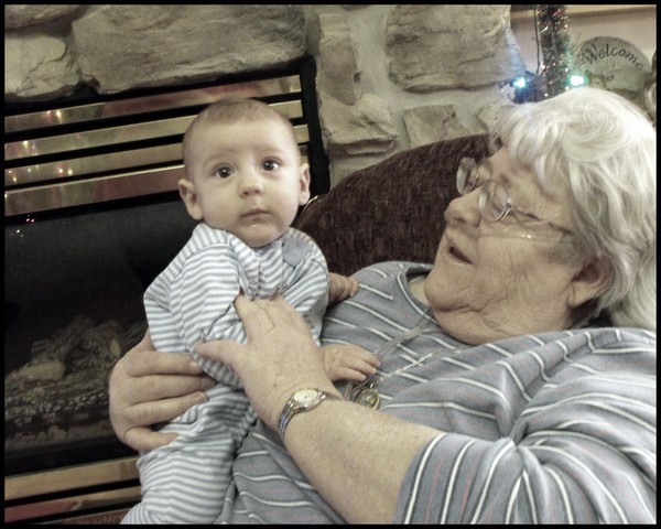 Great Grandma and Grandson