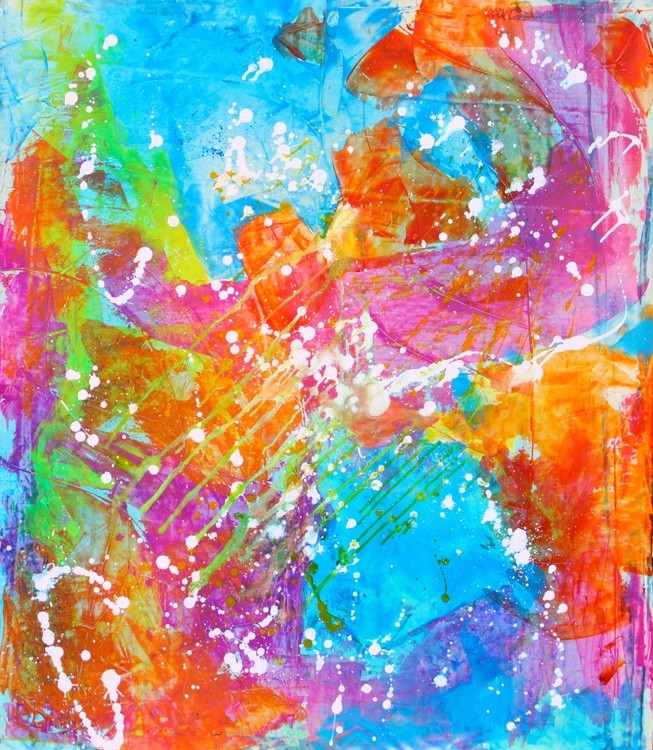 495. Magma, acrylic on canvas, 118*135cm, shipping in tube
